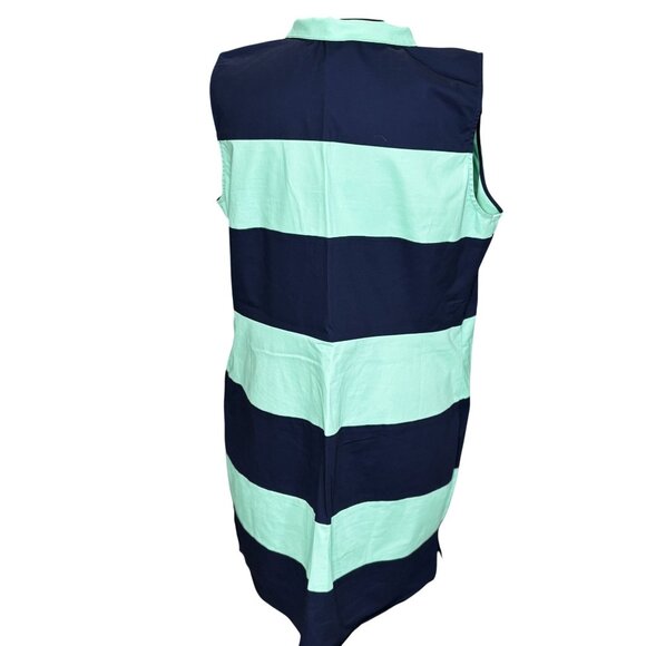 STS Sail To Sable Womens Sleeveless Striped Polo Dress XL Cotton Blend - Picture 3 of 10